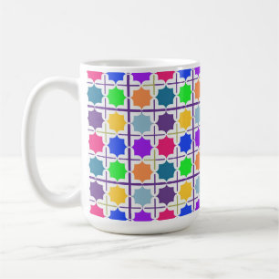 Mug Motif géométrique abstrait vif en couleurs vives