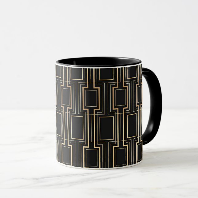 Mug Motif géométrique Art déco (Devant droit)