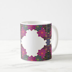 Mug Motif géométrique coloré rose, vert