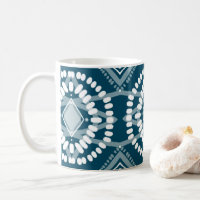 Motif géométrique cool Bleu Blanc Batik Cravate-Dy
