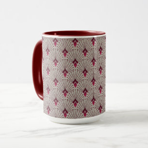 Mug Motif géométrique design, art déco.
