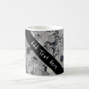 Mug Motif géométrique gris, blanc et noir de l'hexag