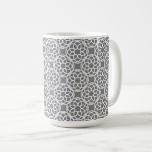 Mug Motif géométrique gris blanc sans couture