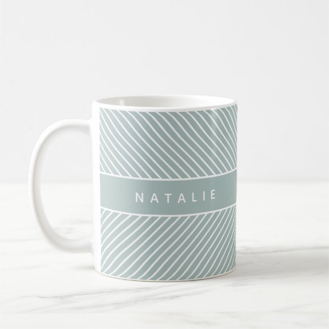Mug Motif géométrique initial/monogramme (Gauche)