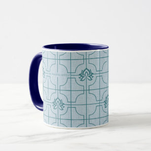 Mug Motif géométrique Lotus Grid - Le Lotus Blanc