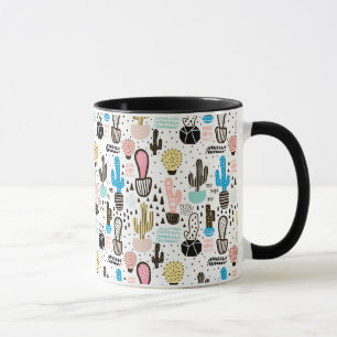 Mug Motif géométrique moderne de Cactus