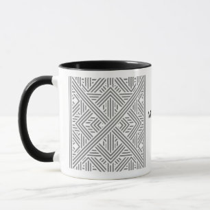 Mug Motif géométrique moderne noir et blanc