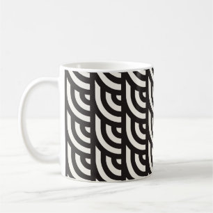 Mug Motif géométrique monochrome sans couture. Abstrai