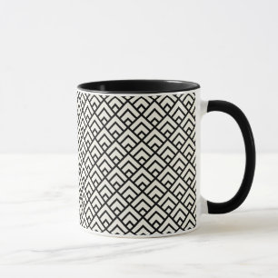 Mug Motif géométrique noir et blanc