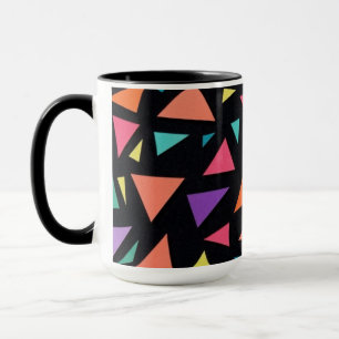 Mug Motif géométrique triangulaire multicolore