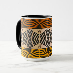 Mug motif géométrique tribal d'afrique ethnique
