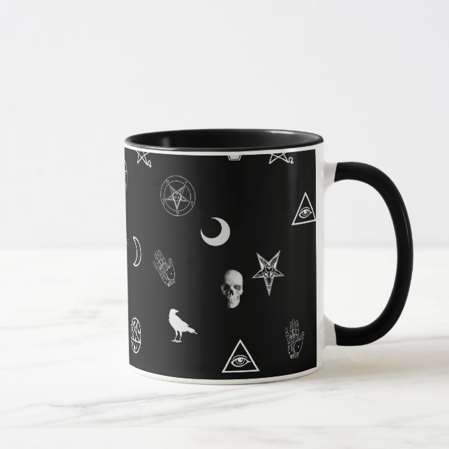 Mug Motif gothique de symboles (Droite)