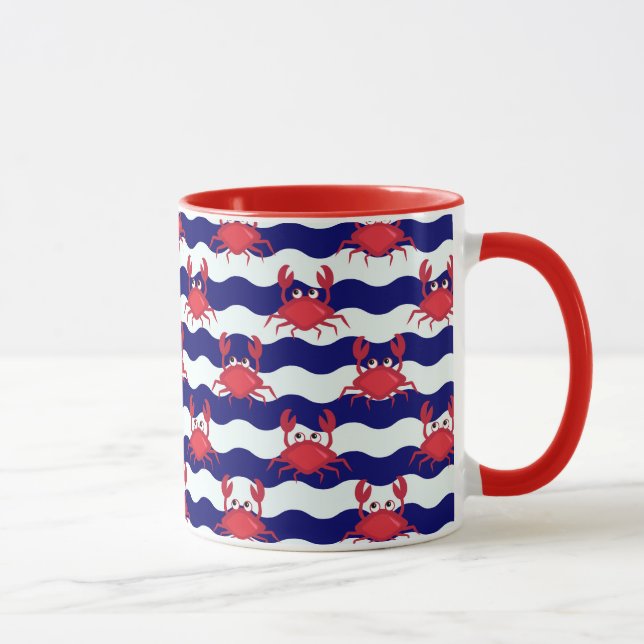 Mug Motif heureux de crabes (Droite)