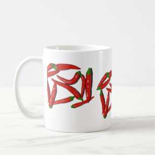 Mug Motif Hot Red Chili Peppers