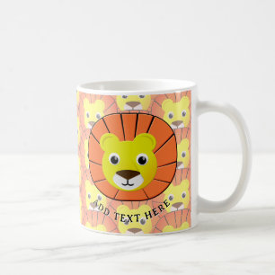Mug Motif imprimé avec un visage de lion mignon