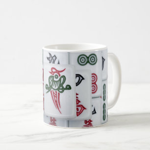 Mug Motif imprimé de tuiles de Mahjong traditionnel Cl