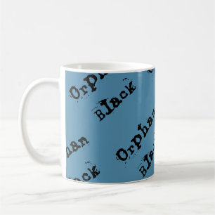 Mug Motif incliné en noir orphan