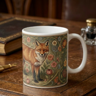 Mug Motif inspiré de William Morris Renard dans les fl