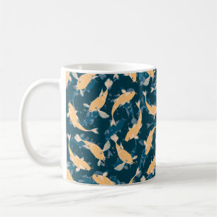Mug Motif jaune et bleu - Koi Fish