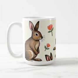 Mug motif lapin vintage