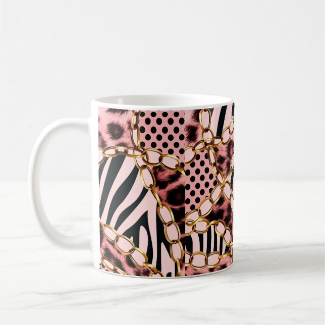 Mug Motif léopard, Empreinte de léopard, Poster de ani (Gauche)