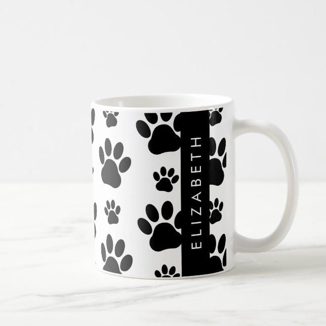 Mug Motif mâle, Patrouilles de chien, Noir et Blanc, V (Droite)