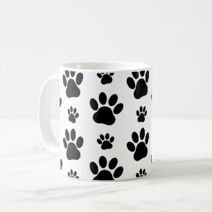 Mug Motif mâle, pattes de chien, Empreintes de pattes,