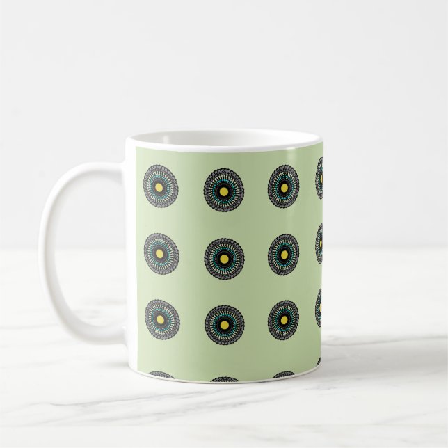 Mug Motif mandala floral sans couture (Gauche)