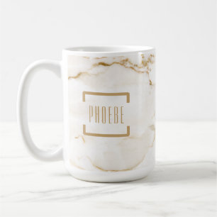 Mug Motif marbre à effet or moderne