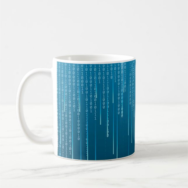 Mug Motif matriciel en bleu (Gauche)