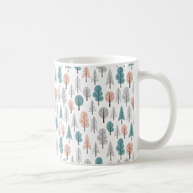 Mug Motif mignon de forêt de griffonnage (Droite)