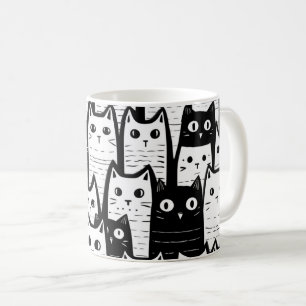 Mug Motif minimaliste noir et blanc