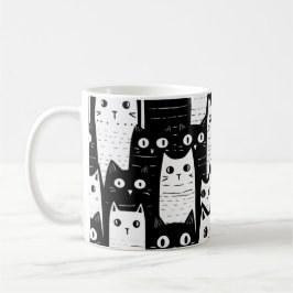 Mug Motif minimaliste noir et blanc