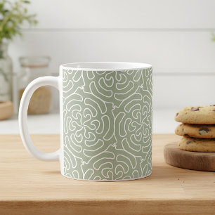 Mug Motif moderne vert sauge