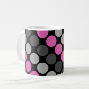 Mug Motif multicolore Retro Soixante Pois gris