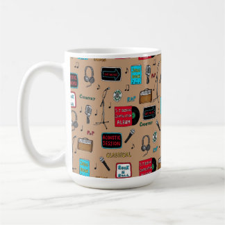 Mug Motif musical, Séance acoustique, Rock n Roll, Ind