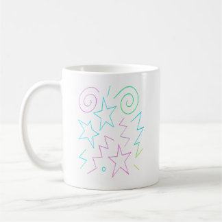 Mug Motif Neon Glow Stars & Swirls