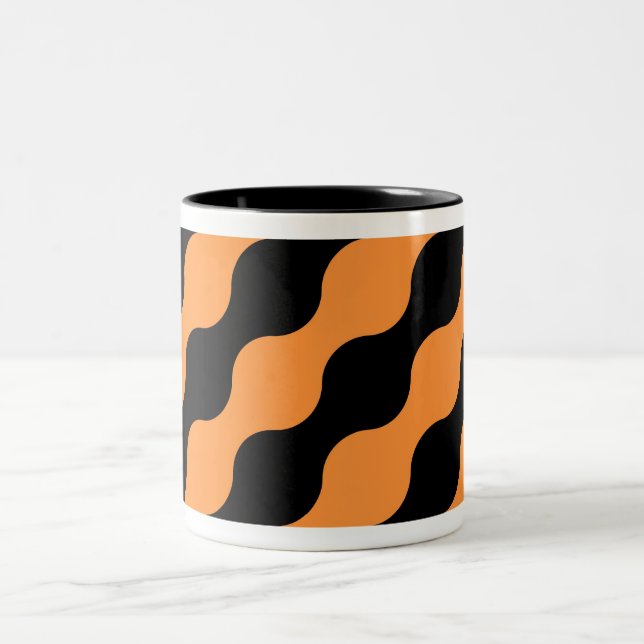 Mug Motif noir, orange (Centre)