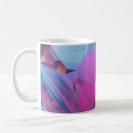 Mug motif numérique Abstrait en bleu, violet et rose