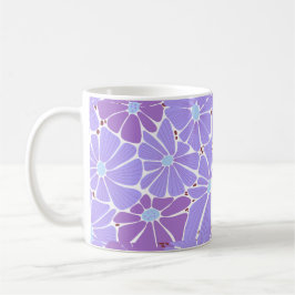 Mug Motif numérique gras marguerite - violet