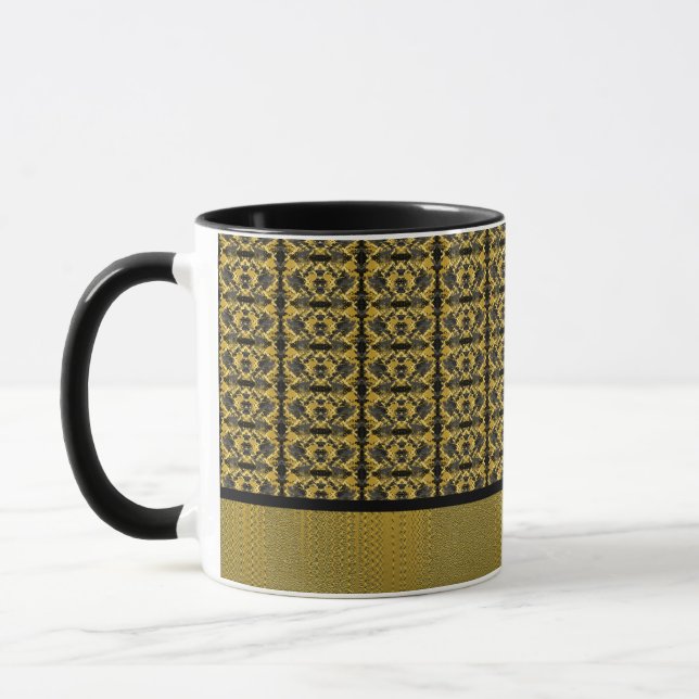 Mug Motif or et noir (Gauche)