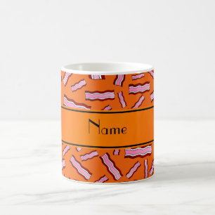 Mug Motif orange nommé personnalisé de lard