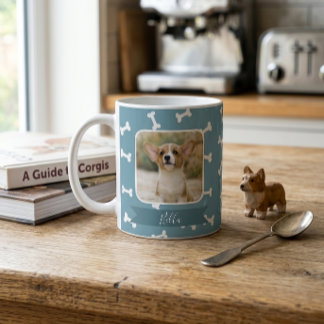 Mug Motif os de chien bleu ardoise Photo pour animaux