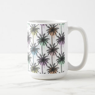 Mug Motif Paint Drop Palm Tree