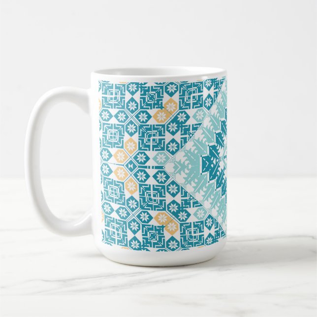 Mug Motif palestinien Broderie Design imprimé (Gauche)