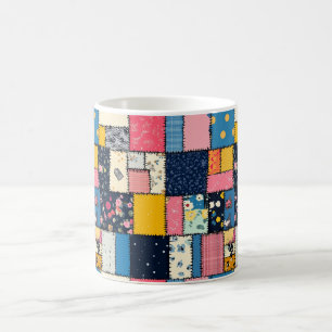 Mug Motif patchwork adorable, motif ludique