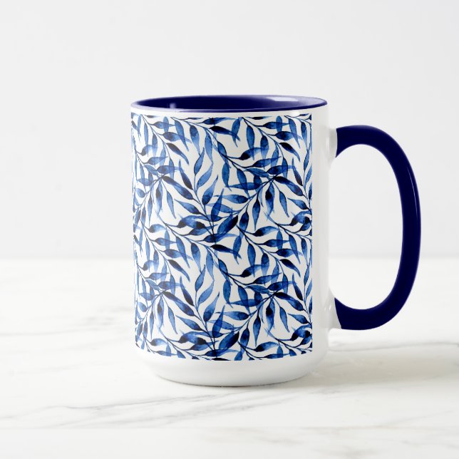 Mug Motif peint à la main d'encre d'aquarelle (Droite)