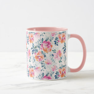 Mug Motif peint de roses