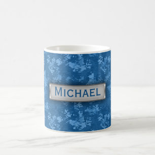 Mug Motif photo bleu personnalisé