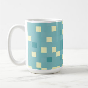 Mug Motif Pixel bleu et cyan